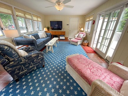 Brewster Cape Cod vacation rental - Breezeway family room has plenty of comfy lounge seating.