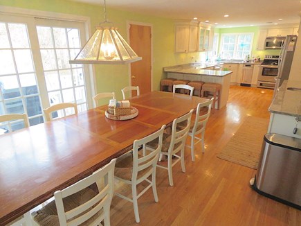 Brewster Cape Cod vacation rental - Here's the oversized dining table with plenty of seating.