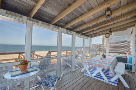 East Sandwich Cape Cod vacation rental - Ahhh....screened in porch overlooking the ocean.