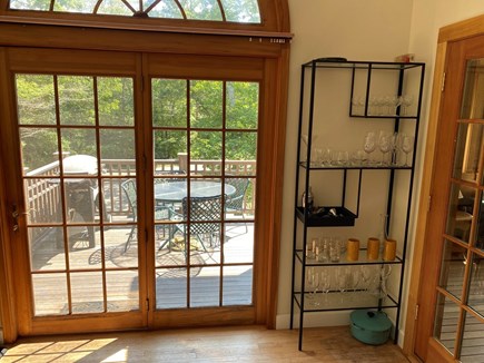 Woods Hole Cape Cod vacation rental - Deck off kitchen with gas grill