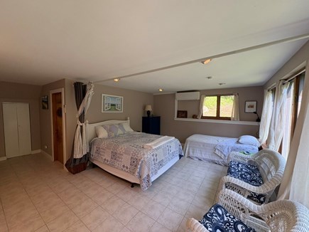 Woods Hole Cape Cod vacation rental - First floor bedroom with privacy curtain instead of door.