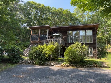 Woods Hole Cape Cod vacation rental - Driveway can fit 3-4 cars. Enter the house on either floor.