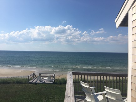 Dennis Cape Cod vacation rental - Large oceanfront deck and second deck on the bluff