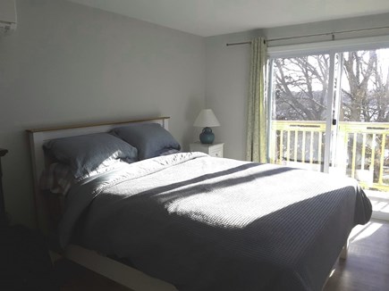 Yarmouthport Cape Cod vacation rental - Queen bedroom on second level with slider to private sundeck
