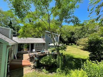 Wellfleet Cape Cod vacation rental - View of house and terrace from east