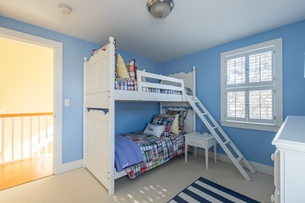 Dennis, Mayflower Beach Cape Cod vacation rental - Bedroom #2-Twin over double bunk bed