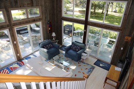Pocasset Cape Cod vacation rental - View of living room from second floor