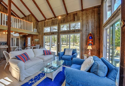 Pocasset Cape Cod vacation rental - Living room with plenty of seating for the family.