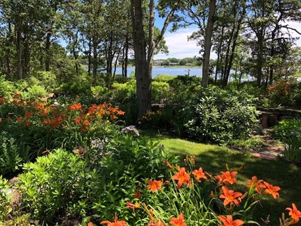 East Falmouth Cape Cod vacation rental - Views over gardens to river