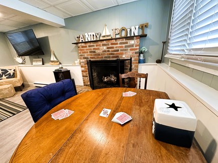 EASTHAM Cape Cod vacation rental - Downstairs den has room for games, movie night, and snacks!