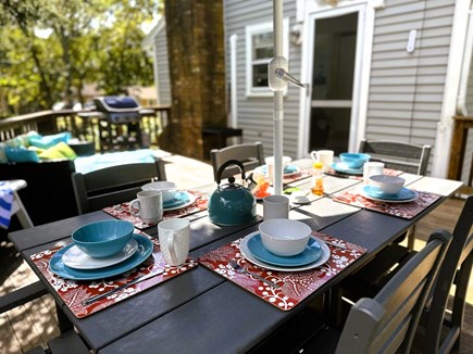 EASTHAM Cape Cod vacation rental - Large outdoor deck for lounging and dining