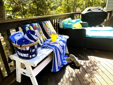 EASTHAM Cape Cod vacation rental - Comfortable furniture for lounging on the deck and reading!