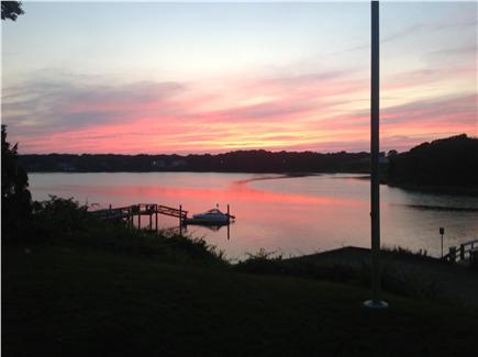 West Dennis Cape Cod vacation rental - ..and looking southwest; beautiful sunsets right behind flag pole
