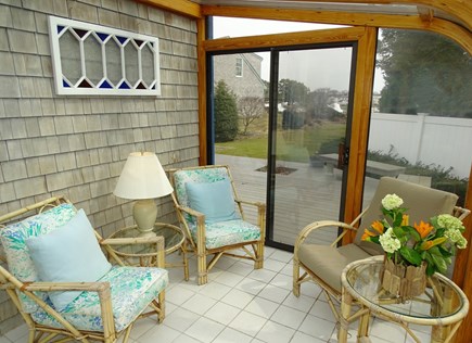 Harwich Port Cape Cod vacation rental - Sun room - great place to read, play cards and drink coffee.