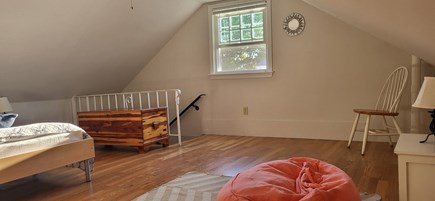 Dennis Cape Cod vacation rental - Upstairs open bedroom 3 with hangout area and open stairway down