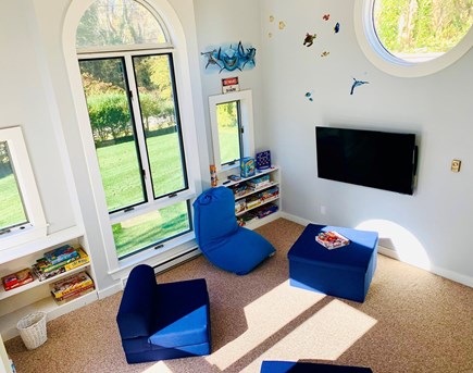 Orleans Cape Cod vacation rental - 2nd Story Gaming Loft w/ TV, 4 Large Bean Bags & 30+ Board Games
