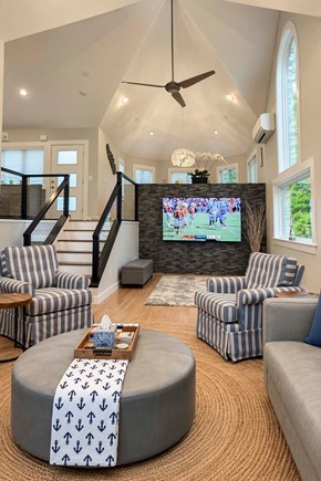 Orleans Cape Cod vacation rental - Family Room with 85-inch QLED Television