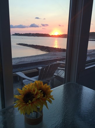 North Falmouth  New SIlver Bea Cape Cod vacation rental - Breathtaking sunsets from your ocean front deck