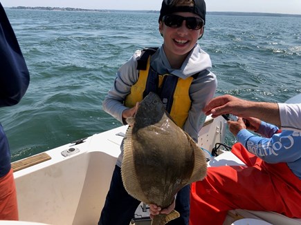 Pocasset, Monument Beach Cape Cod vacation rental - A really nice flounder caught by one of our guests!