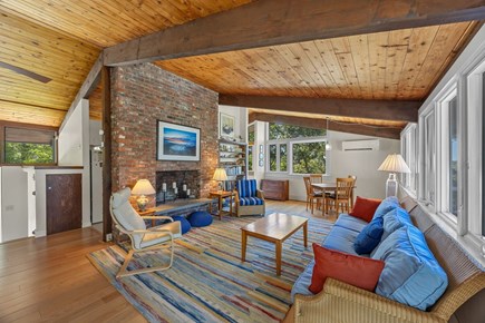 Pocasset, Monument Beach Cape Cod vacation rental - Living room as you enter from the deck outside.