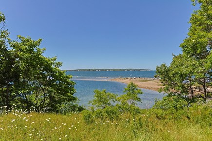 Pocasset, Monument Beach Cape Cod vacation rental - View of the spit leading to little Tobey Island.