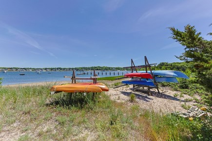 Pocasset, Monument Beach Cape Cod vacation rental - 2 double and 3 single kayaks waiting to be used by our guests!