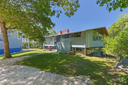 Pocasset, Monument Beach Cape Cod vacation rental - Front of house with outdoor shower, gas grill and ample parking.