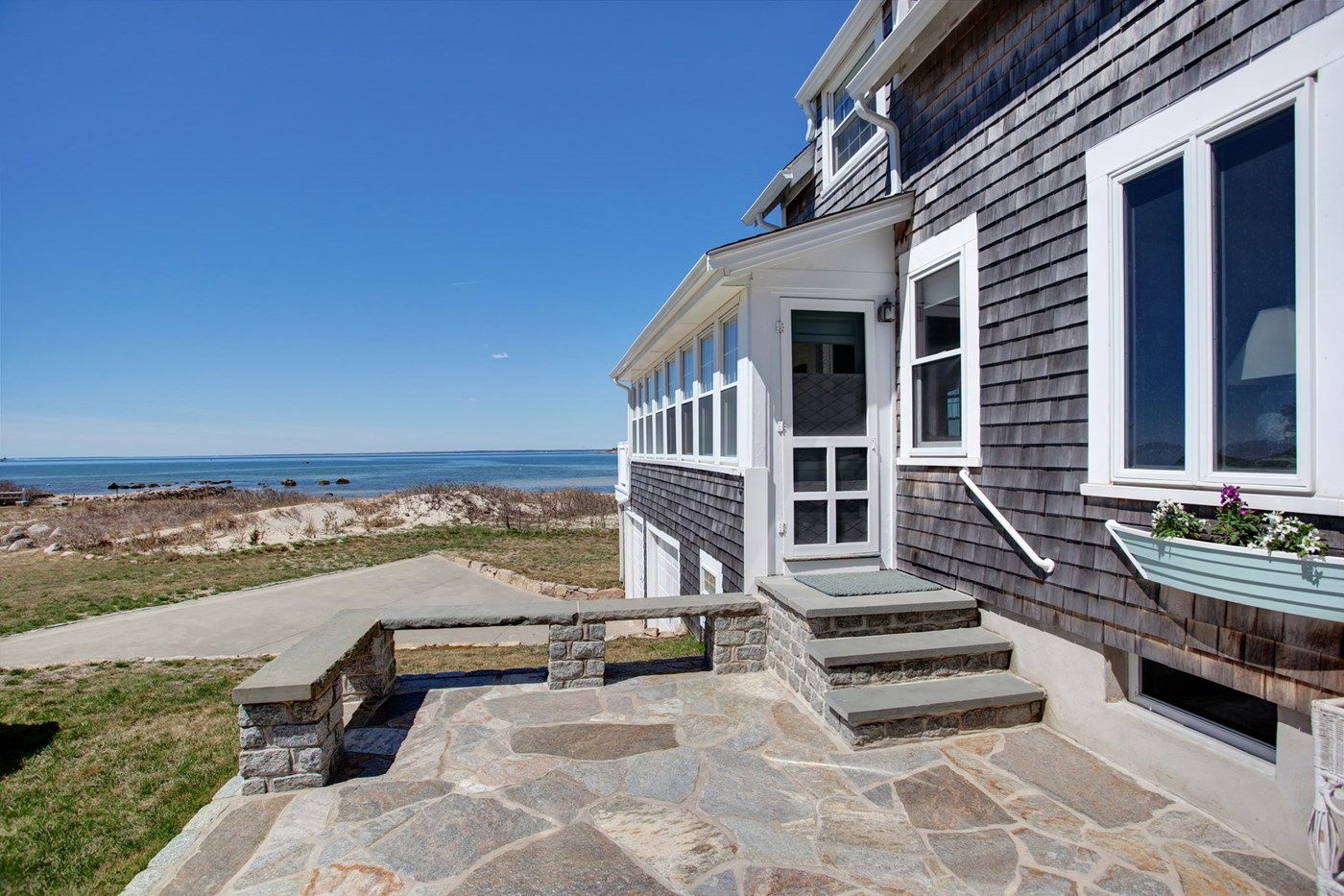 Side view of the home.