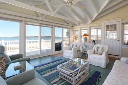North Falmouth, Megansett Cape Cod vacation rental - Sun porch overlooking the beach.