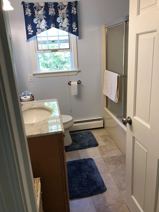 Dennis Cape Cod vacation rental - 2nd floor full bath with bath/shower combo, granite counters