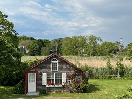 Wellfleet Cape Cod vacation rental - View of Cottage with Marsh in background