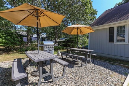 Dennis Port Cape Cod vacation rental - Plenty of outside seating for dining - front yard