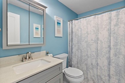 Dennis Port Cape Cod vacation rental - 1st level bathroom with tub/shower