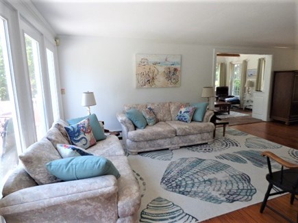  Dennis Cape Cod vacation rental - Living room next to sun room