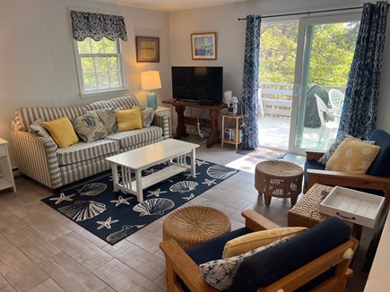 Truro Cape Cod vacation rental - Bright open living area with sliders to the deck