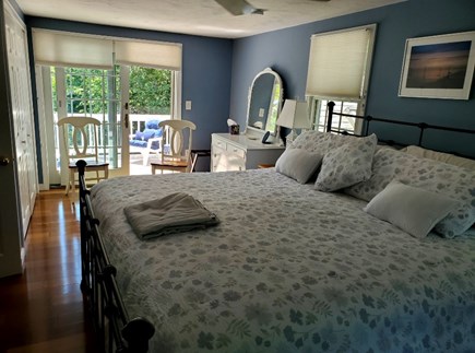 N. Eastham Cape Cod vacation rental - Second floor bedroom with King bed and access to private deck.
