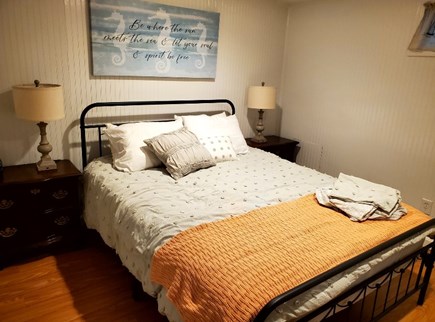 N. Eastham Cape Cod vacation rental - Queen bedroom in basement adjacent to bonus room.