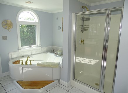East Sandwich Beach Cape Cod vacation rental - Jacuzzi and shower in main floor queen bedroom