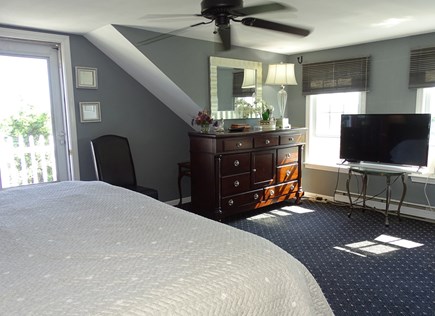 East Sandwich Beach Cape Cod vacation rental - Upstairs king master bedroom with private deck facing ocean