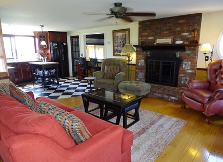 East Sandwich Beach Cape Cod vacation rental - Main floor living room, leads to kitchen