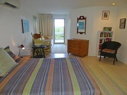 South Truro Cape Cod vacation rental - Compass room bedroom with door to deck