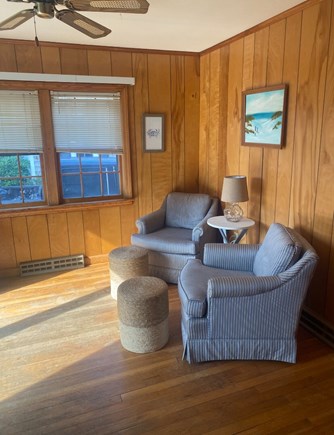 Dennis Cape Cod vacation rental - Comfortable den with slider leading out to large deck