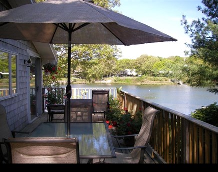 E Falmouth Cape Cod vacation rental - Large deck on the water
