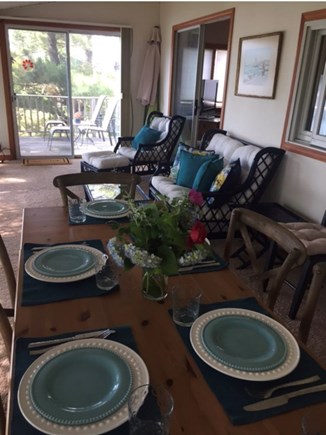 E Falmouth Cape Cod vacation rental - Dining area/sunroom