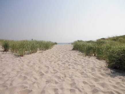 East Orleans Cape Cod vacation rental - Entrance to private beach after beautiful walk through the dunes.