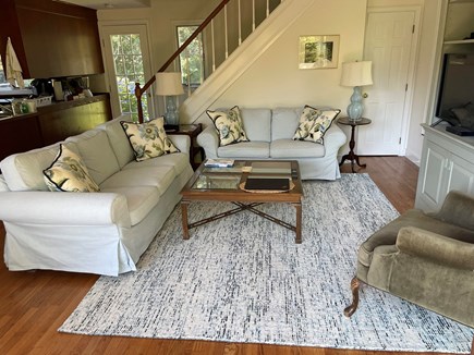 East Orleans Cape Cod vacation rental - Family room opens to kitchen, stairs to master suite