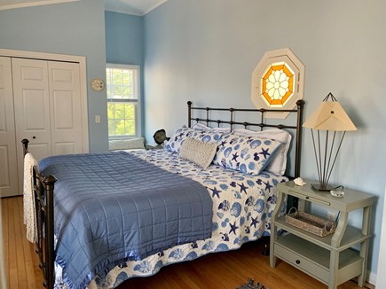 Brewster Cape Cod vacation rental - 2nd floor master bedroom with cathedral ceiling, king size bed.