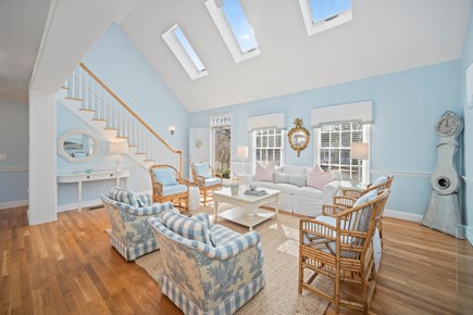 North Chatham Cape Cod vacation rental - Open living room with soaring ceilings!