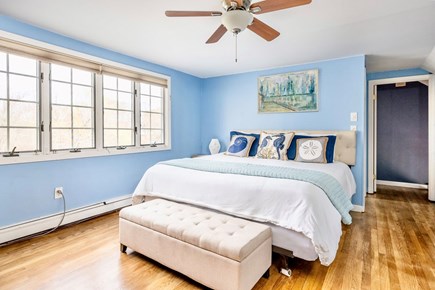 South Yarmouth Cape Cod vacation rental - Bright updated 2nd fl master bedroom with king bed & its own bath