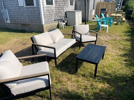 West Dennis Cape Cod vacation rental - Backyard seating area